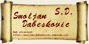 Smoljan Dabesković vizit kartica